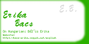 erika bacs business card